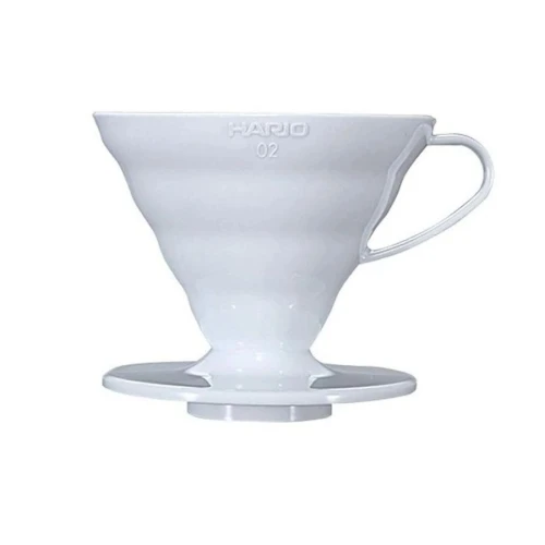 Plastikowy Dripper z miarką Hario V60-02 - Biały