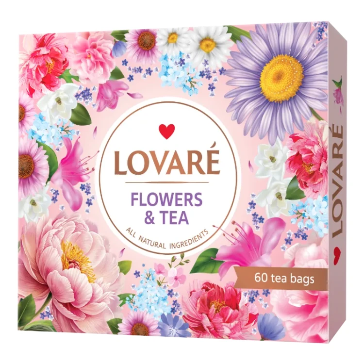 Lovare - Wiosenny Zestaw Herbat - Flowers&amp;Tea (12 smaków-60 herbat w saszetkach)