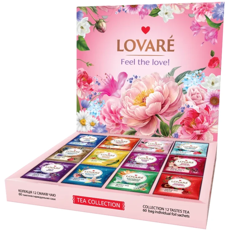 Lovare - Wiosenny Zestaw Herbat - Flowers&amp;Tea (12 smaków-60 herbat w saszetkach)