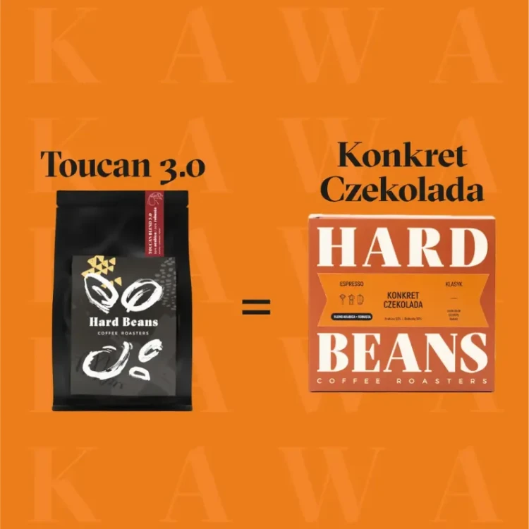 Hard Beans Konkret Czekolada Espresso - kawa ziarnista 1kg