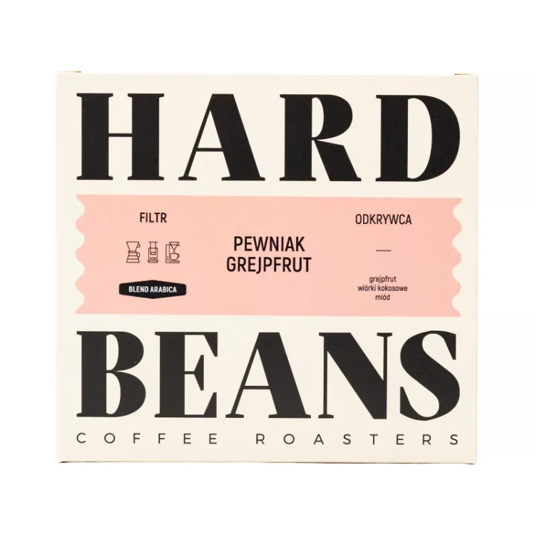 Hard Beans Pewniak Grejpfrut Filter - kawa ziarnista 250g