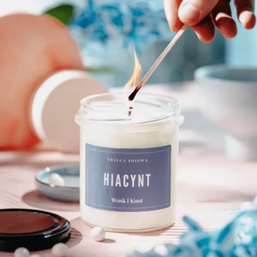 Świeczka sojowa Hiacynt - Wosk i Knot