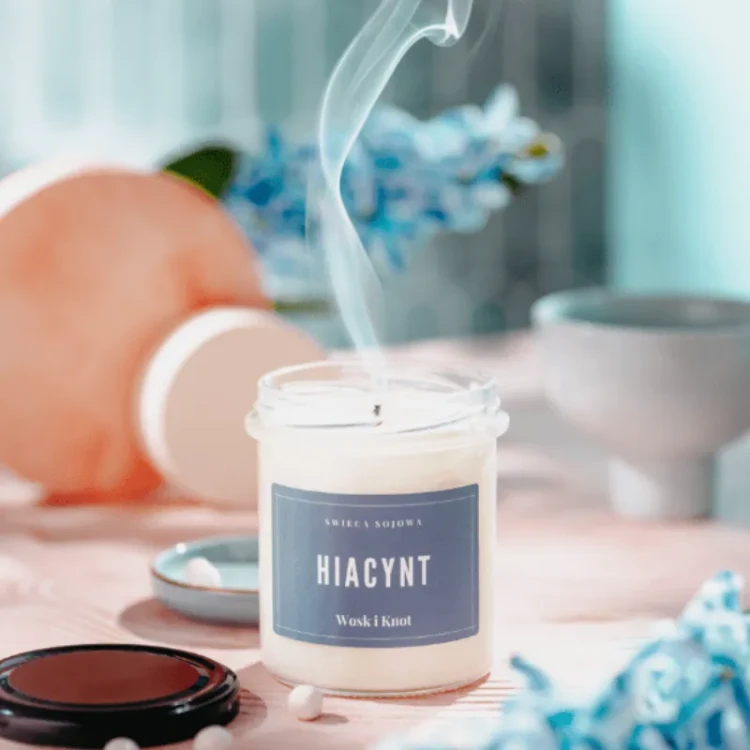 Świeczka sojowa Hiacynt - Wosk i Knot