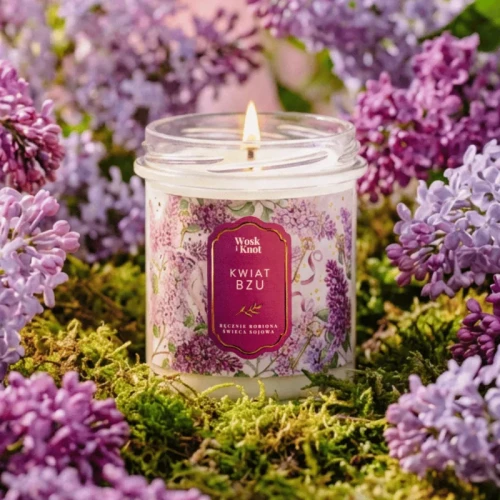 Świeczka sojowa Kwiat Bzu - Wosk i Knot