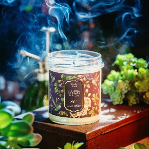 Świeczka sojowa Zielona Herbata &amp; Figa - Wosk i Knot