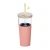 Asobu - Marina - Kubek termiczny 2 w 1 ze słomką 845ml - Pastelowy Brzoskwiniowy