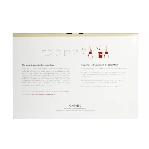 Chemex filtry papierowe brązowe - 3 filiżanki