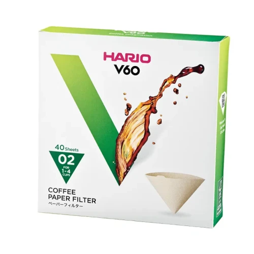 Filtry Papierowe Hario Misarashi Brązowe - V60-02 - Karton 40 sztuk