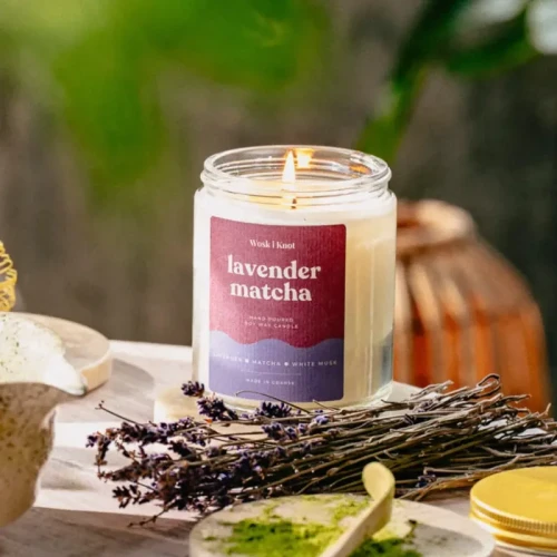 Świeca sojowa Lavender Matcha - Wosk i Knot