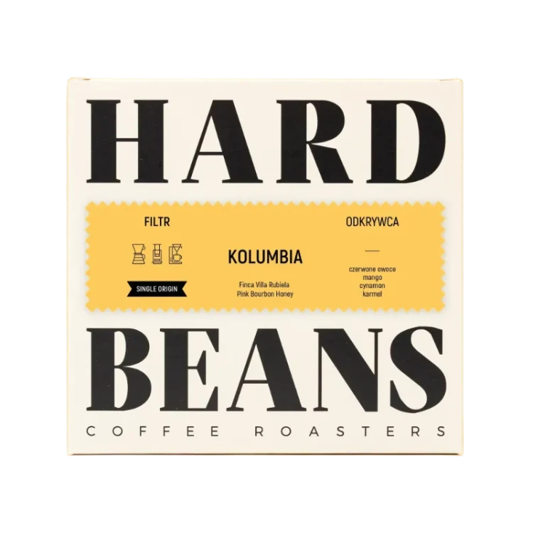 Hard Beans Kolumbia Finca Villa Rubiela Pink Bourbon Honey Filter - kawa ziarnista 250g