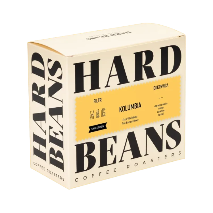 Hard Beans Kolumbia Finca Villa Rubiela Pink Bourbon Honey Filter - kawa ziarnista 250g