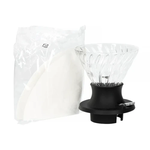 Hario Zestaw Immersion Switch - drip szklany V60-02 + filtry