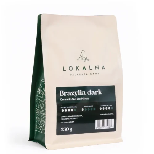 Brazylia Dark Espresso Lokalna Palarnia Kawy - kawa ziarnista 250g