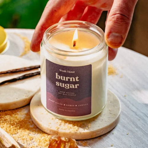 Świeca sojowa Burnt Sugar - Wosk i Knot
