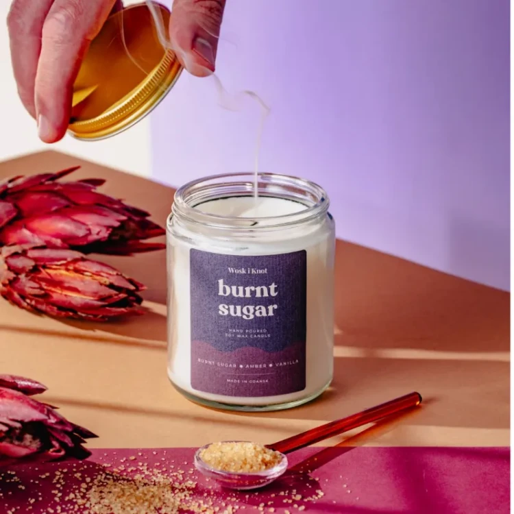 Świeca sojowa Burnt Sugar - Wosk i Knot