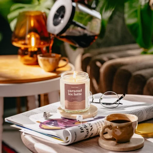 Świeca sojowa Caramel Ice Latte - Wosk i Knot