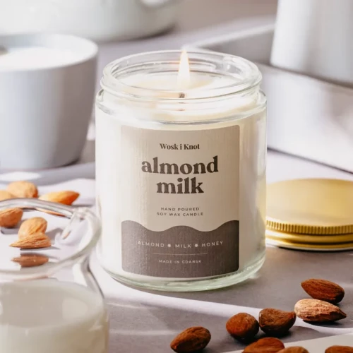 Świeca sojowa Almond Milk - Wosk i Knot