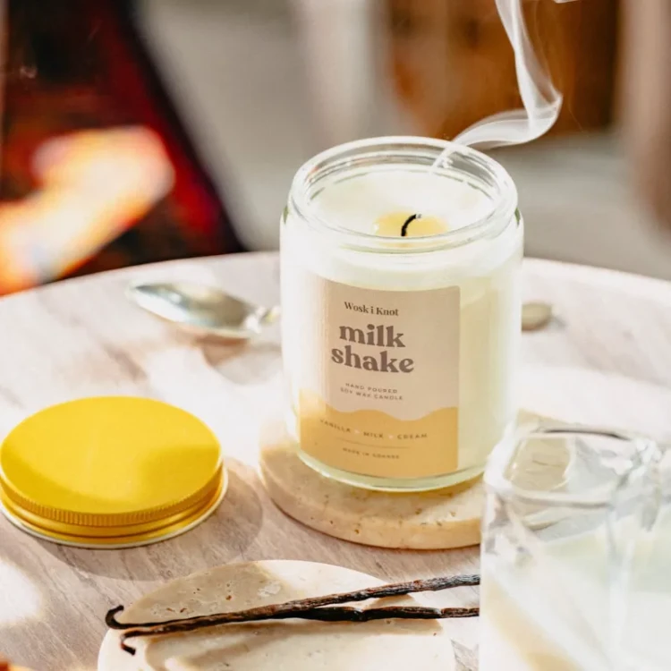 Świeca sojowa Milk Shake - Wosk i Knot
