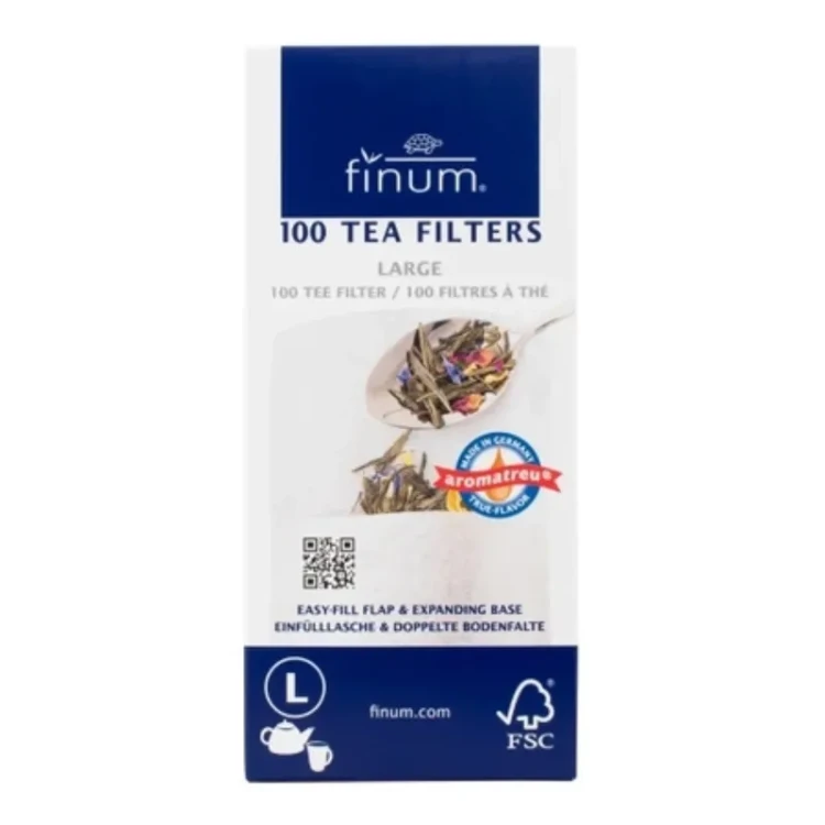 Finum - Papierowe filtry do herbaty - rozmiar L (100 szt)