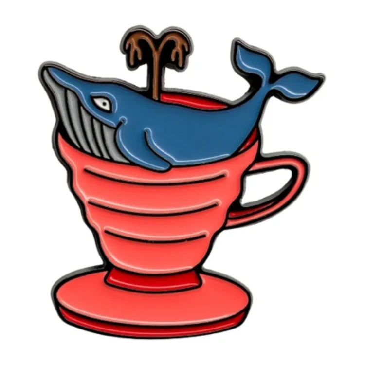 PINSTORY - Pin wieloryb w Driper v60