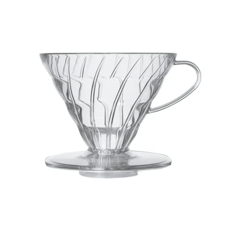 Hario plastikowy Dripper V60-02 z miarką - Przezroczysty