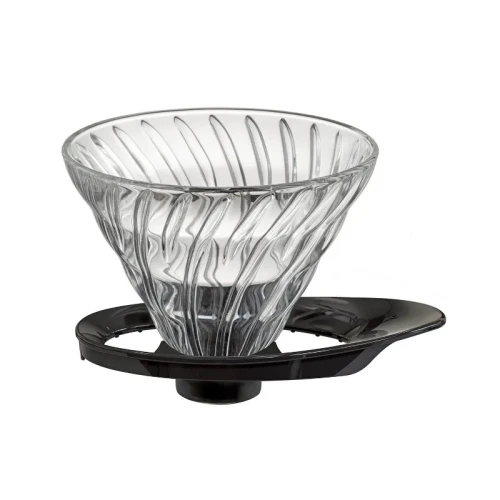 Szklany Drip V60-02 Hario - Czarny