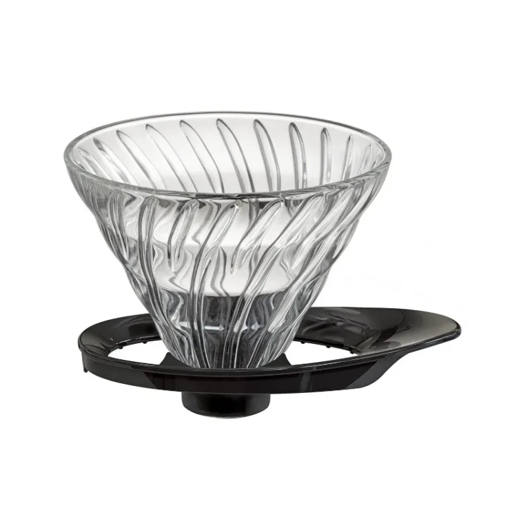 Szklany Drip V60-02 Hario - Czarny