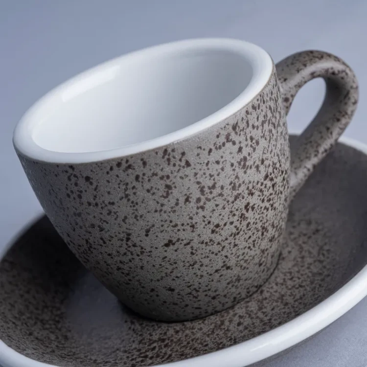 Filiżanka i spodek do Espresso - Loveramics Egg - Granite 80ml