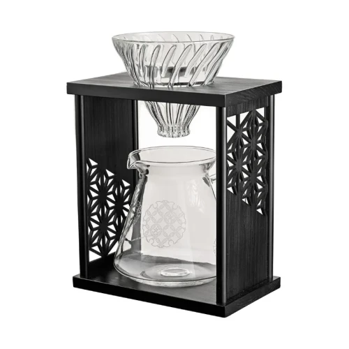 Hario - Drip Stand Set AYA - Dripper ze stojakiem - Czarny