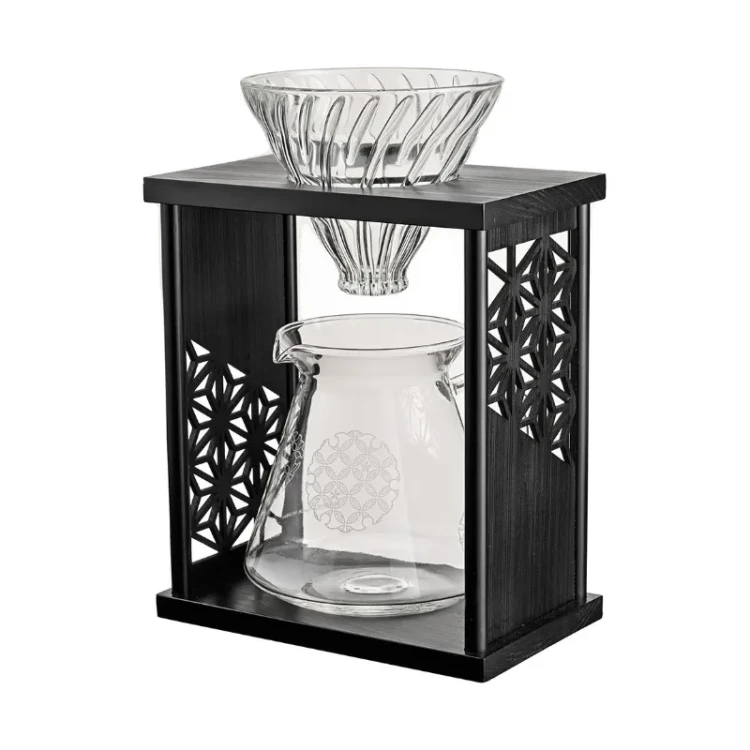 Hario - Drip Stand Set AYA - Dripper ze stojakiem - Czarny