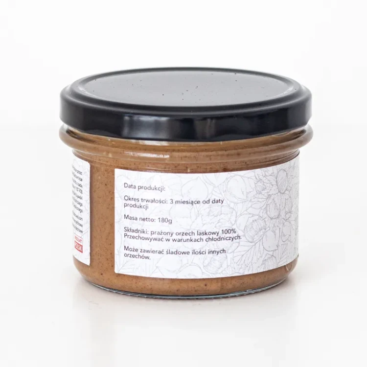 Krem z orzechów laskowych 100% 180g - Naturalnie Orzechowe