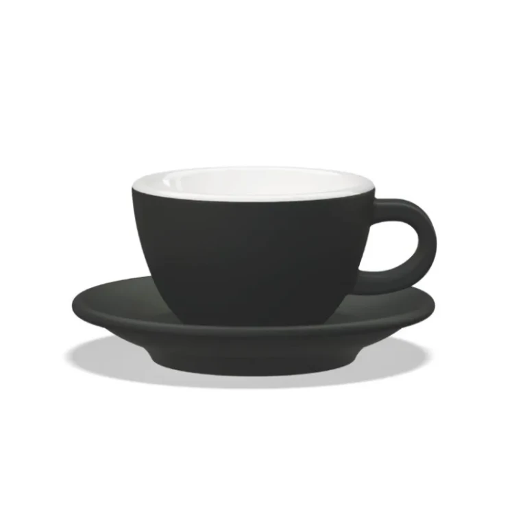 Club House Filiżanka do cappuccino Tulipano - Czarny Mat 210ml