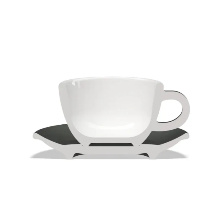 Club House Filiżanka do cappuccino Tulipano - Czarny Mat 210ml