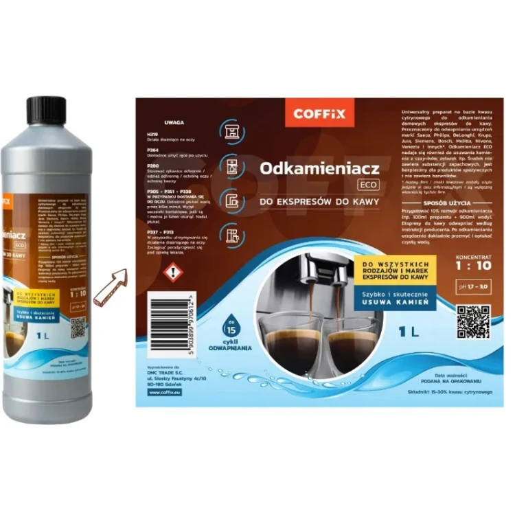 Odkamieniacz ECO do ekspresów do kawy 1l - COFFIX