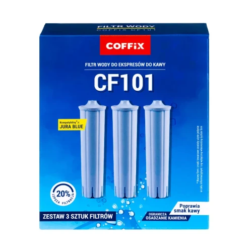 Filtry wody do ekspresu Jura (zamienniki) - Opakowanie 3 szt. - COFFIX CF101