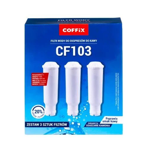 Filtr do ekspresu Melitta Nivona Krups Bosch Siemens - zamiennik 3 szt. - COFFIX CF103