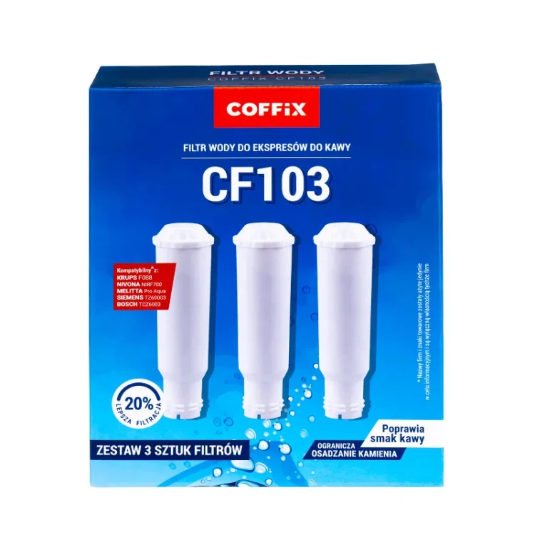 Filtr do ekspresu Melitta Nivona Krups Bosch Siemens - zamiennik 3 szt. - COFFIX CF103