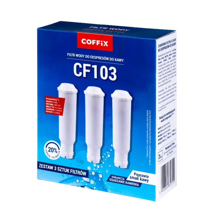 Filtr do ekspresu Melitta Nivona Krups Bosch Siemens - zamiennik 3 szt. - COFFIX CF103
