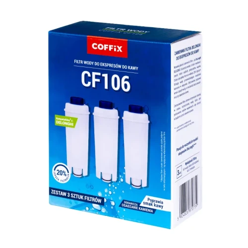 Filtr do ekspresu DeLonghi (zamiennik) - opakowanie 3 szt. - COFFIX CF106