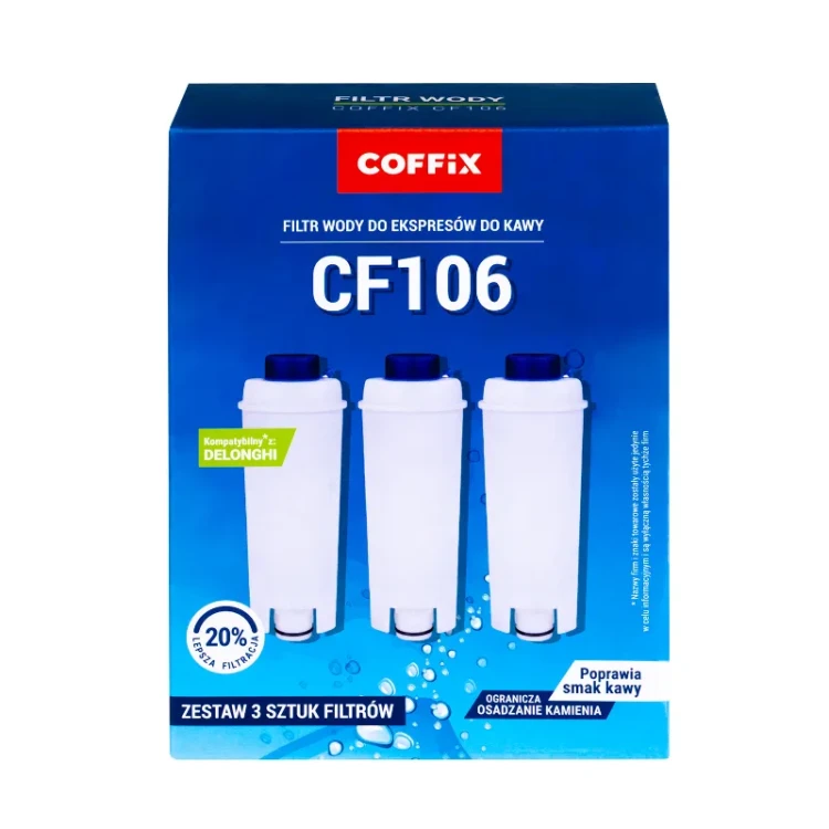 Filtr do ekspresu DeLonghi (zamiennik) - opakowanie 3 szt. - COFFIX CF106