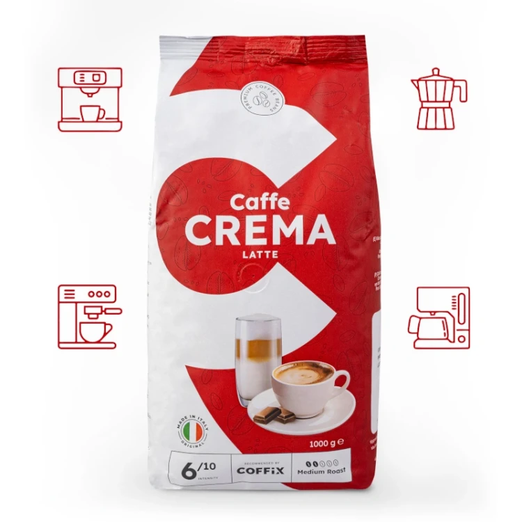 Caffe Crema LATTE Espresso - kawa ziarnista 1kg