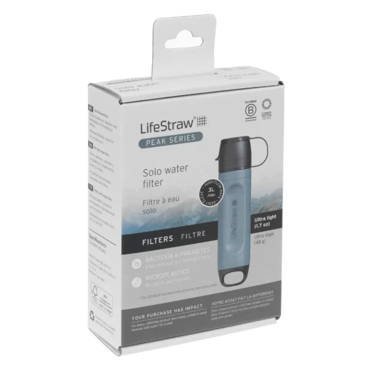 LifeStraw Peak Solo - Słomka filtrująca do wody - Mountain Blue
