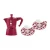 Bialetti - Kawiarka Moka Express 3tz + 2 filiżanki Candyland - zestaw