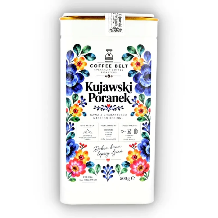 Kujawski Poranek Coffee Belt Espresso - kawa ziarnista puszka 500g