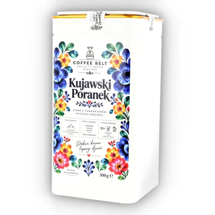 Kujawski Poranek Coffee Belt Espresso - kawa ziarnista puszka 500g