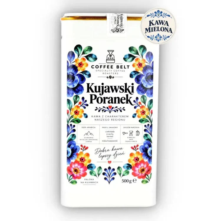 Kujawski Poranek Coffee Belt Espresso - kawa mielona puszka 500g