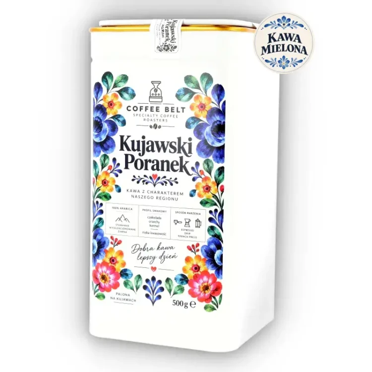 Kujawski Poranek Coffee Belt Espresso - kawa mielona puszka 500g