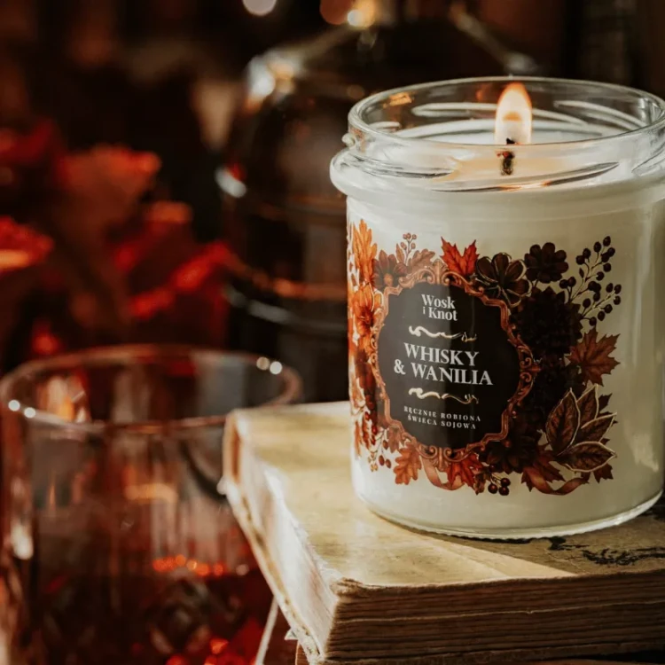 Świeca sojowa Whisky &amp; Wanilia - Wosk i Knot