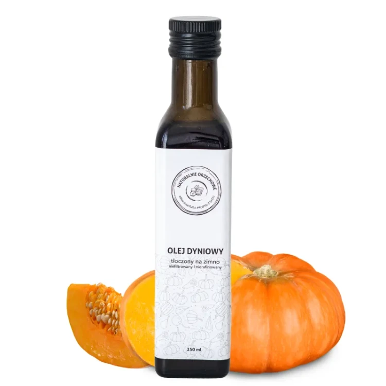 Olej z pestek dyni tłoczony na zimno nierafinowany 250 ml - Naturalnie Orzechowe